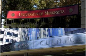 Signs of Mayo Clinic and U of M