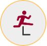 icon of person jumping over hurdle