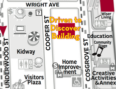 Map of the Driven to Discover Building at the Minnesota State Fair